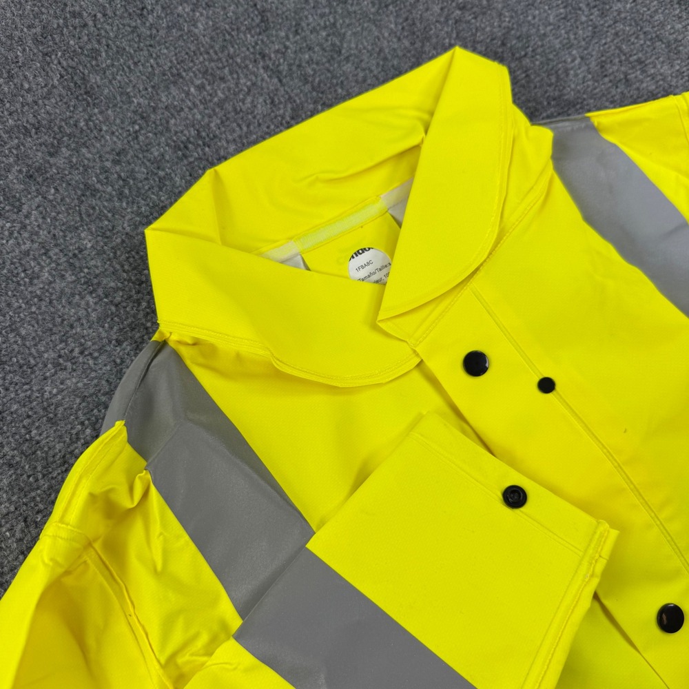 Condor Raincoat Small Yellow Reflective ANSI Class 3 PVC Safety Jacket Mens